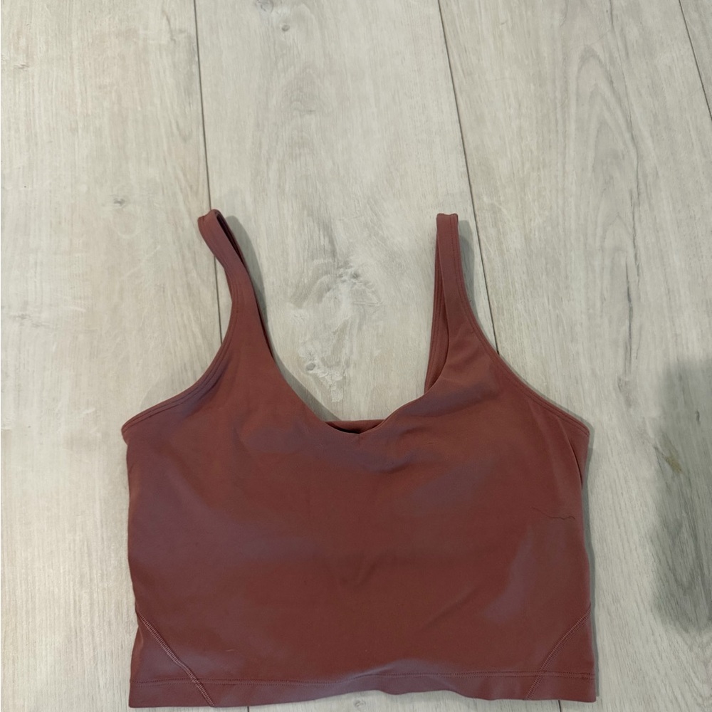 lululemon athletica mauve cropped tank top